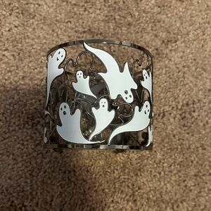 Bath and Body Works Ghost Design Silver Candle Holder